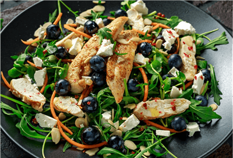 blueberry-chicken-pasta-salad-with-field-greens-3