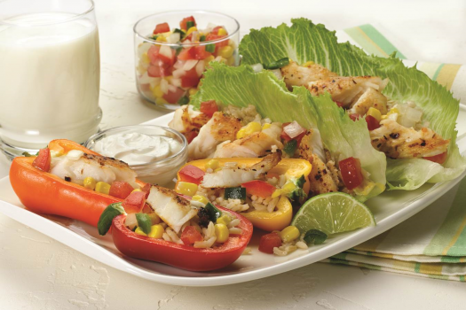 Fiesta-Lettuce-Wraps-and-Pepper-Boats_ChickenMealProteinVegetables