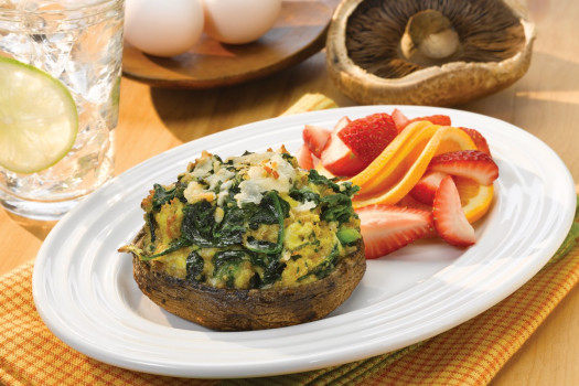 Herbed-Spinach-Quiche-Portabella-Caps