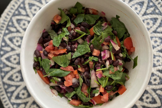 Image titled: Spinach-Black-Bean-Salad